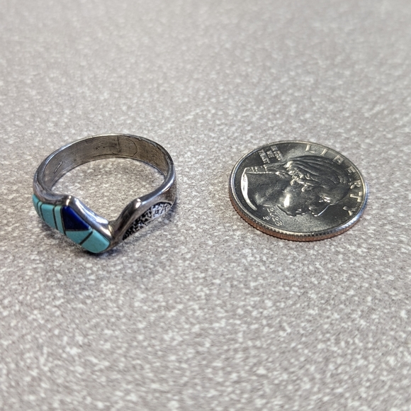 Vintage Zuni Multistone Native American Ring - Picture 7 of 13